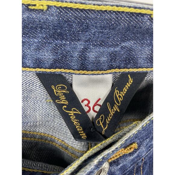 Lucky Brand Jeans Size 36x34 Mens Vintage Y2K Denim Medium Wash Straight Leg - Picture 5 of 9